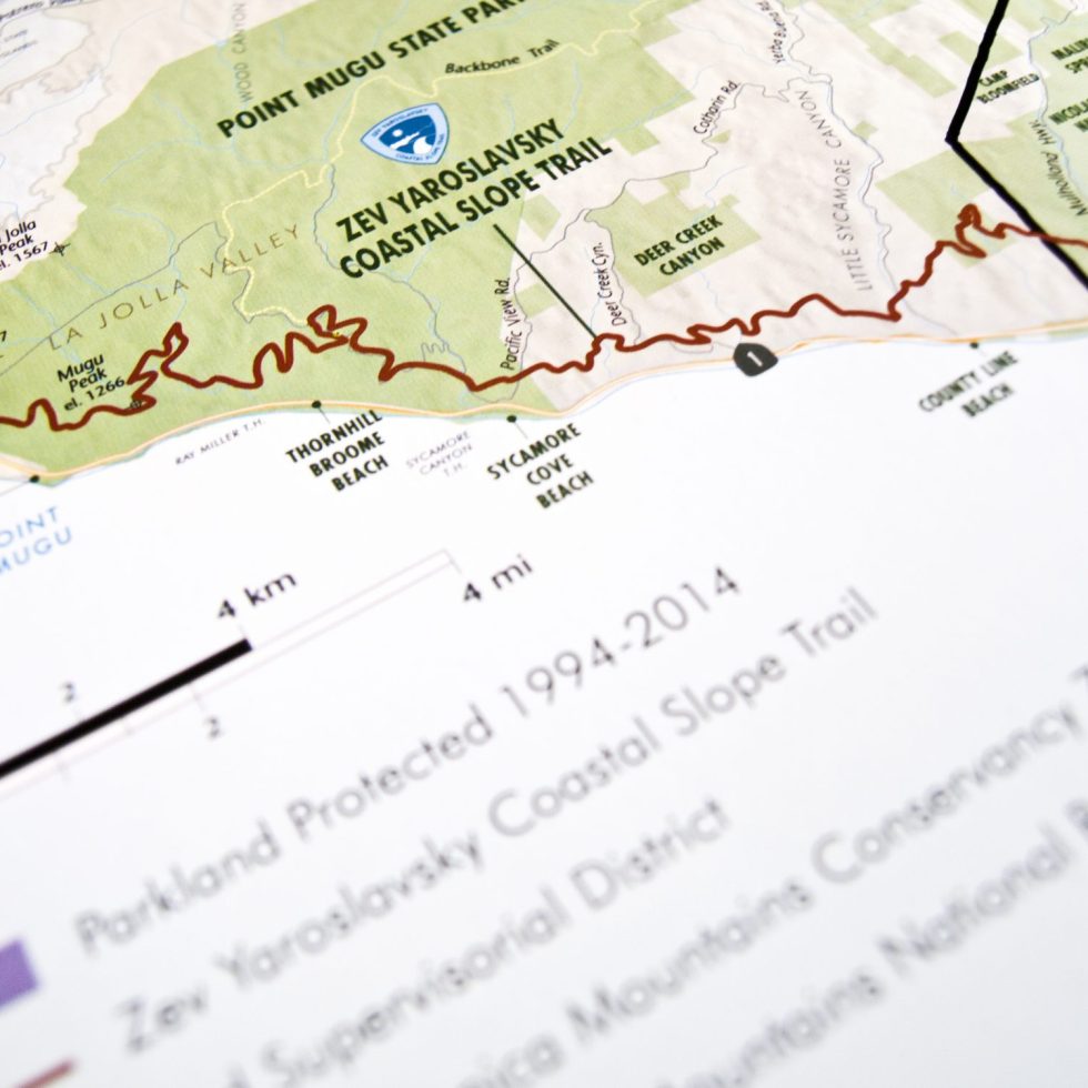 Zev Yaroslavsky Coastal Slope Trail: Map Closeup